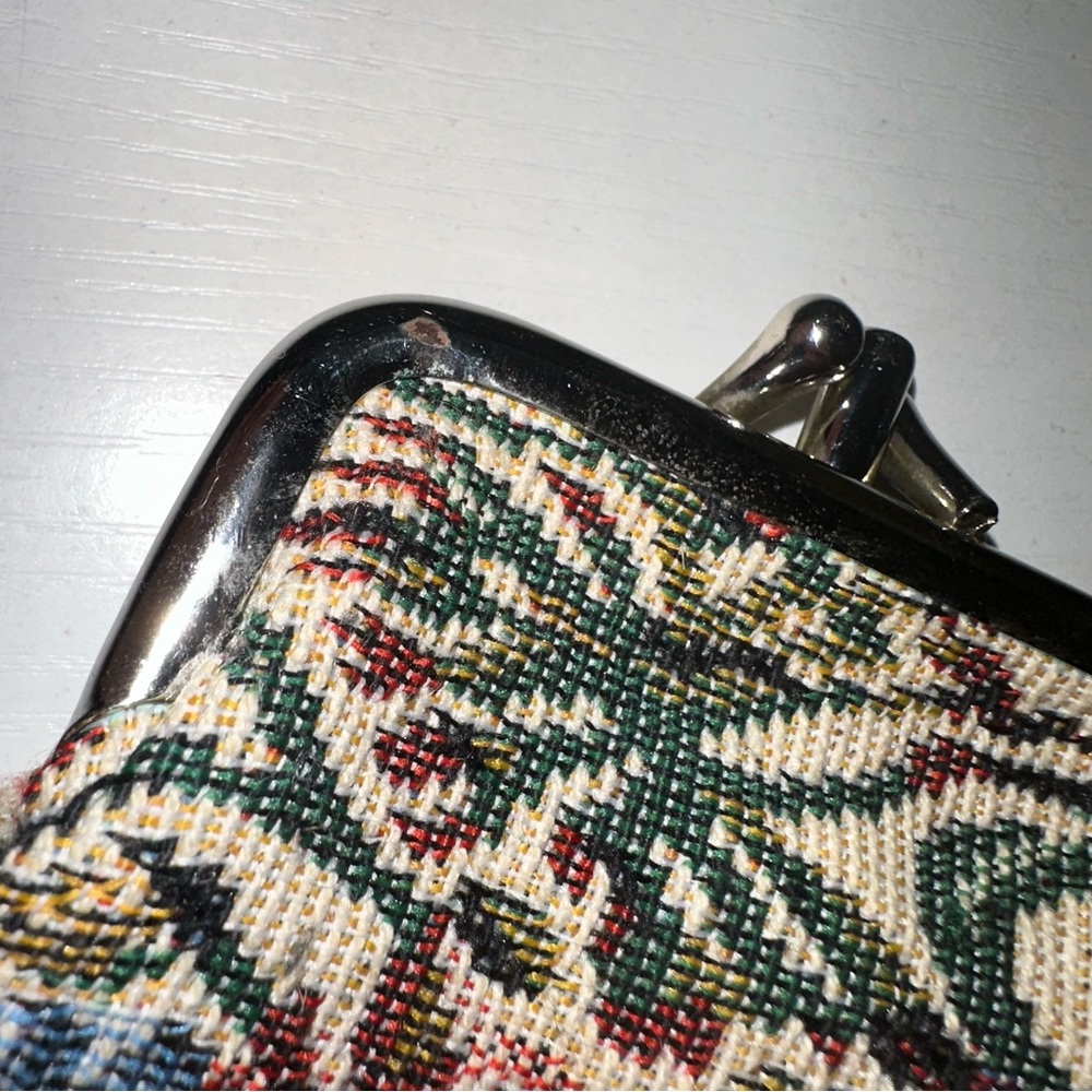 Vtg Double Pocket Floral Tapestry Glasses Case - Picture 4 of 6